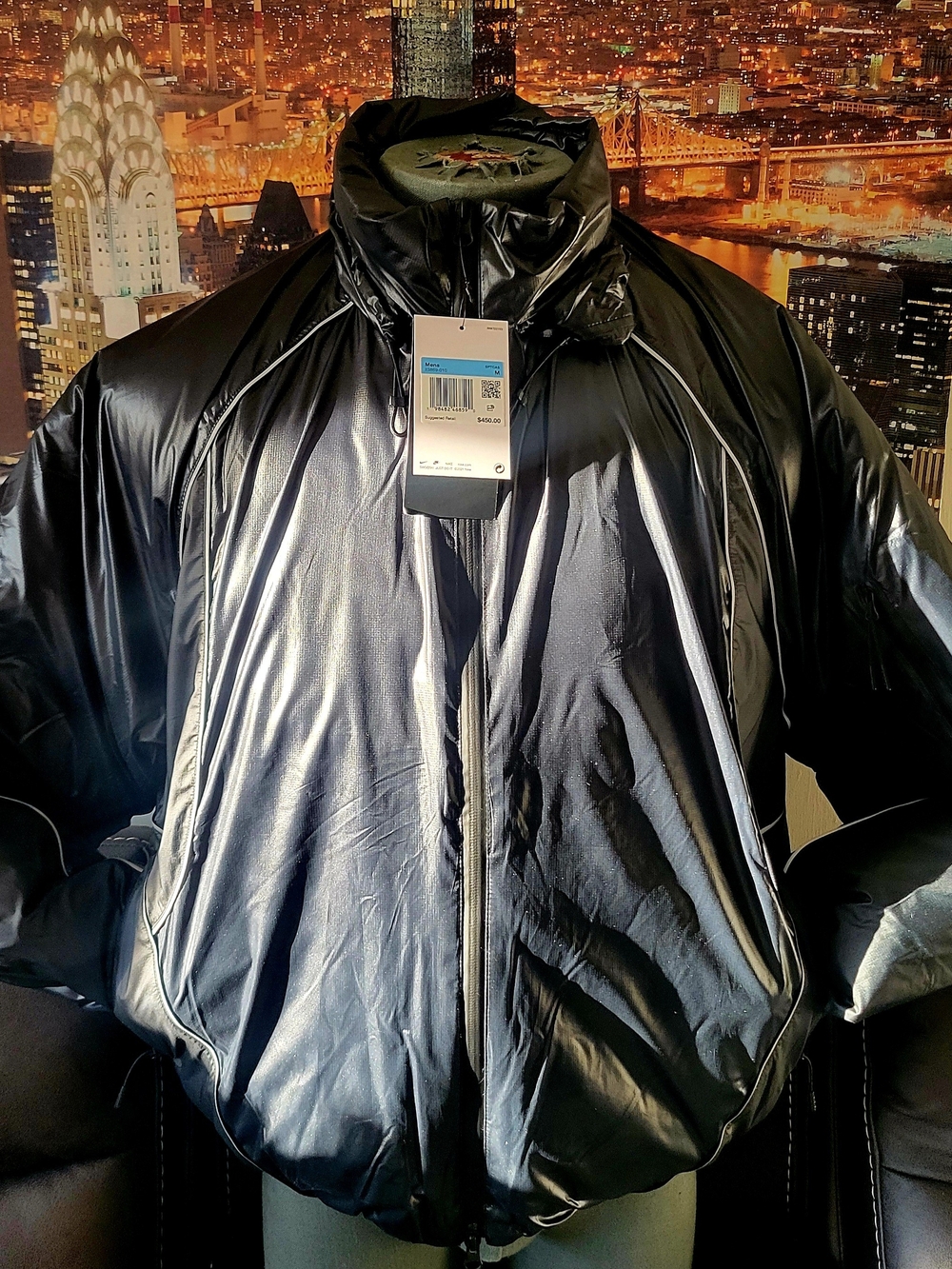 Nike Tech Bubble Jacket Black Anthracite Puffer Men’s Size Medium - Picture 2 of 10